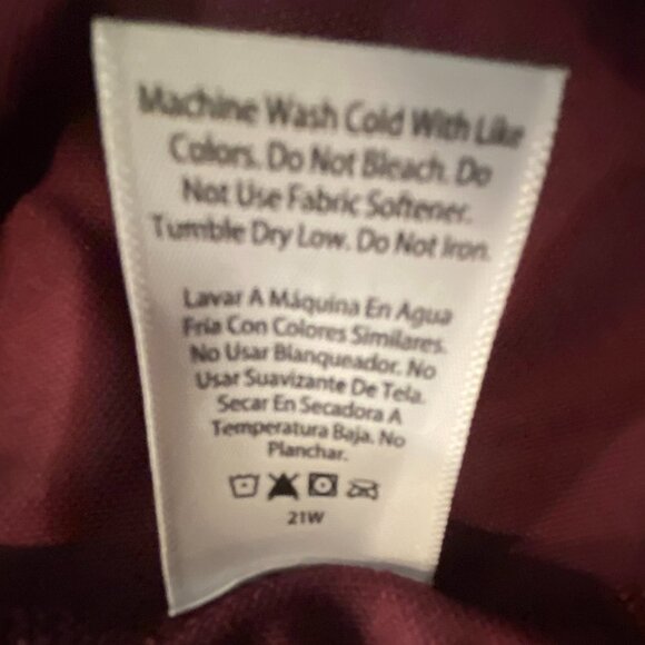 Women's Athletic Works Burgundy Long Sleeve Shirt Size XL - Picture 7 of 7